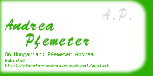 andrea pfemeter business card